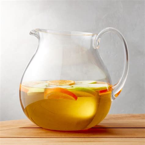 crate and barrel pitcher glass